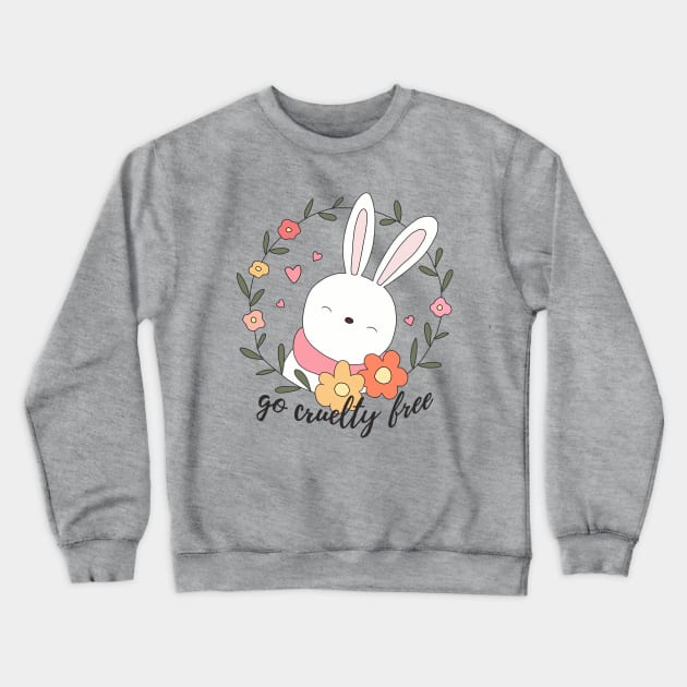 Easter - Go Cruelty Free Crewneck Sweatshirt by valentinahramov